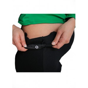 Утеплені лосини з регулюванням і кишенями для вагітних Чорний